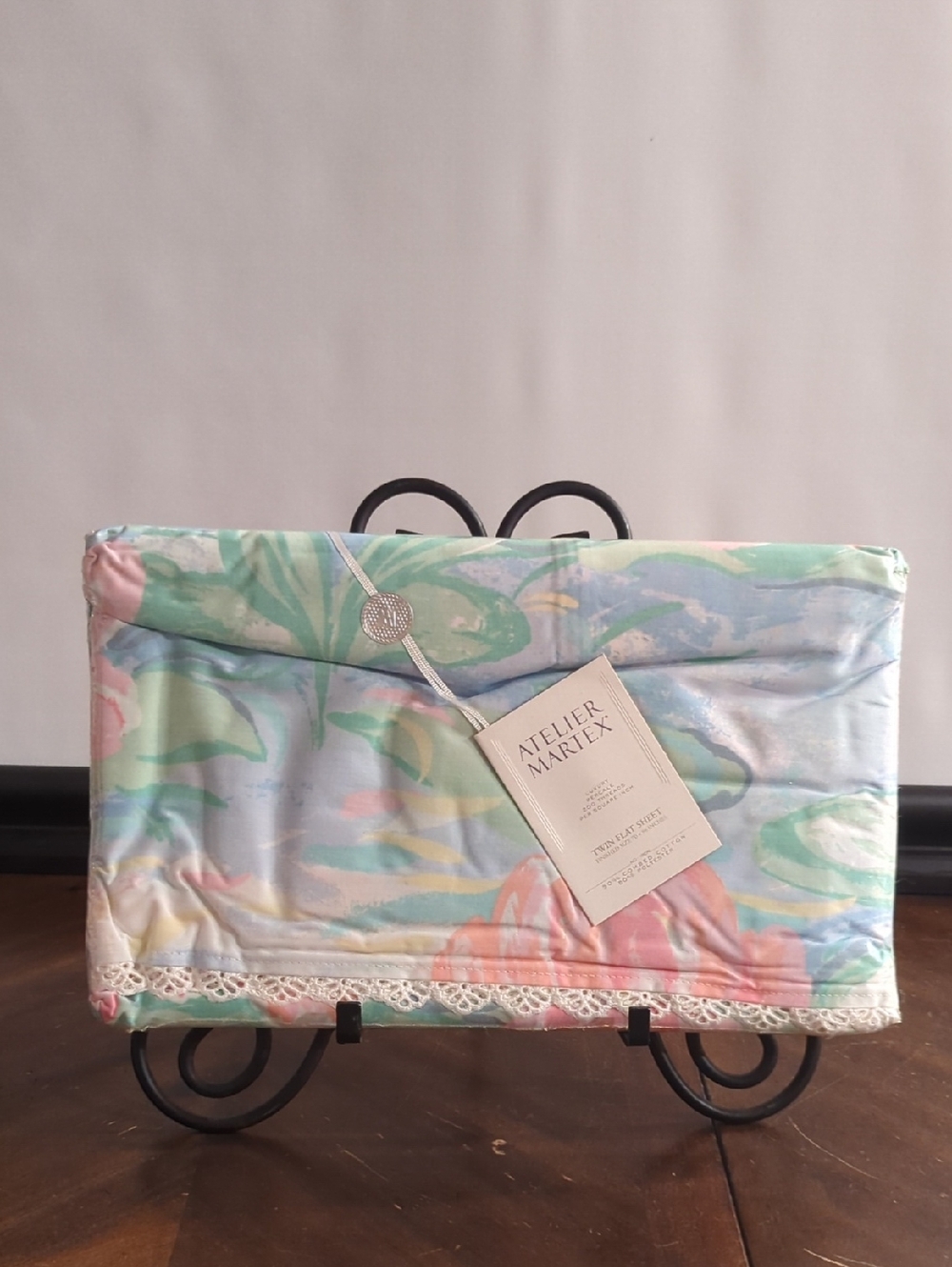 Atelier Martex Monet Water Lilies Twin Flat Sheet New Vintage